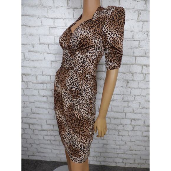 $332 Nanette Lepore Leopard Print On The Prowl Silk Jersey Dress 0 NEW - Picture 12 of 16